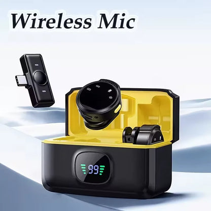 XinMic-Micrófono de solapa inalámbrico Lavalier, cancelación de ruido, juego en vivo, iPhone, iPad, Android, teléfono tipo C, grabación al aire libre, entrevista, PC