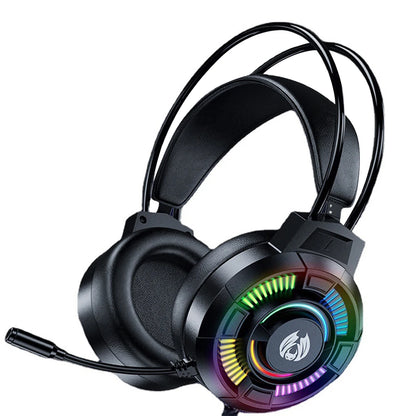 Auriculares estéreo para jugadores RGB con sonidos graves envolventes, reducción activa de ruido, micrófono para PC