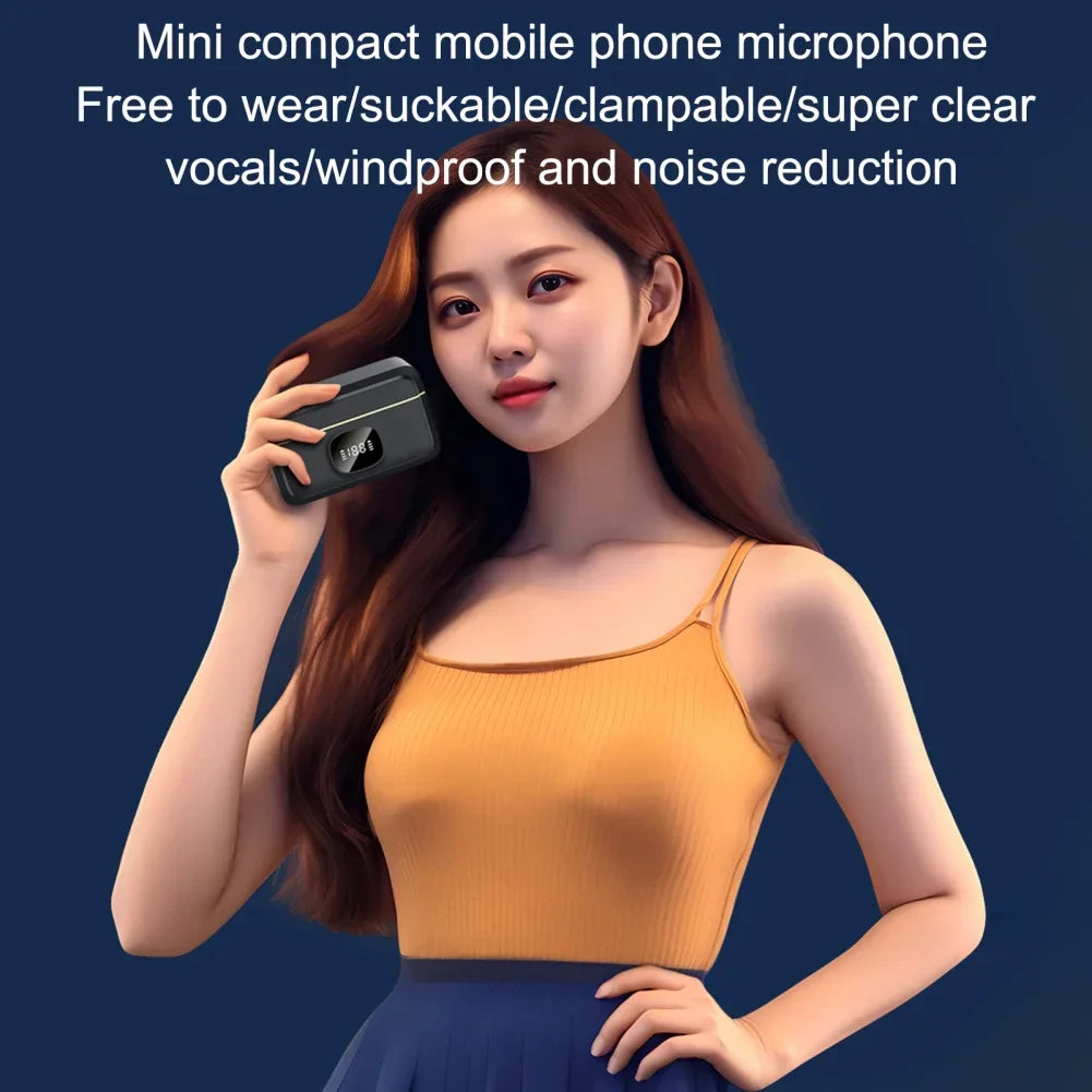 XinMic-Micrófono de solapa inalámbrico Lavalier, cancelación de ruido, juego en vivo, iPhone, iPad, Android, teléfono tipo C, grabación al aire libre, entrevista, PC
