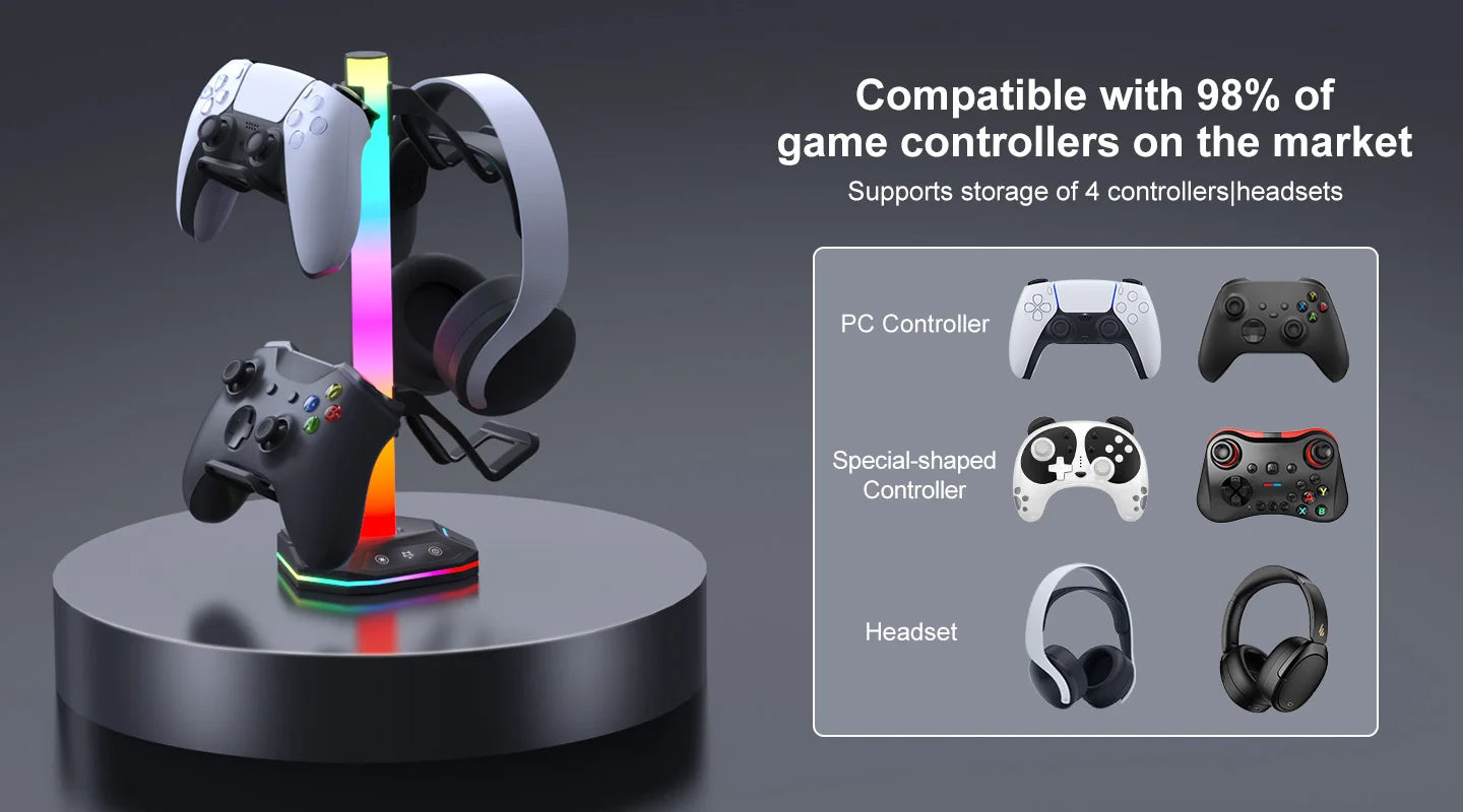 Soporte RGB para auriculares, para controladores de juegos Playstation5